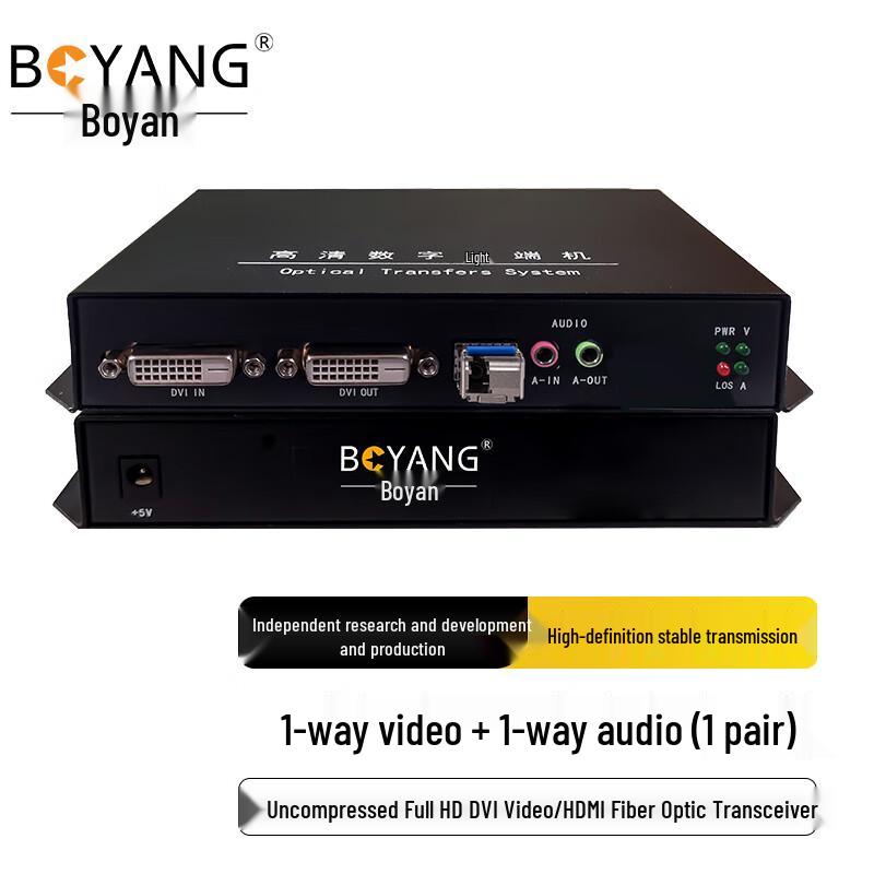 Boyang Full HD DVI Fiber Optic Extender