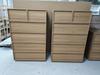 Sechs Schubladenkommode, Moderner Kleiderschrank/Schrank, Schminktisch, Geeignet für Wohnzimmer, Schlafzimmer, Flur, 80 x 48 x 127 cm, Eichenfarbe