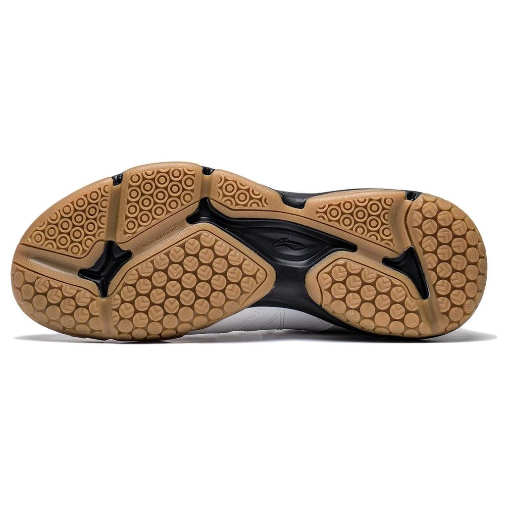 New LiNing Seamless Abrasion Resistant Breathable Low Top Badminton Shoes Unisex White Black AYTT025-1