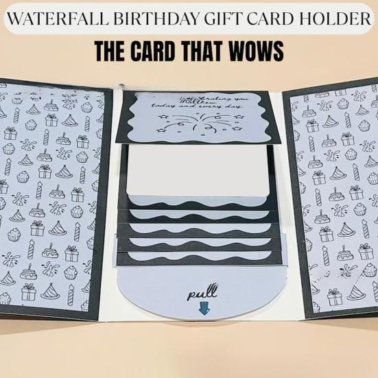Christmas Gift Card Booklet Handmade Merry Christmas Gift Card Book Pull-out Design DIY Wow Card Holder Keepsake Gift for Holiday Xmas Party