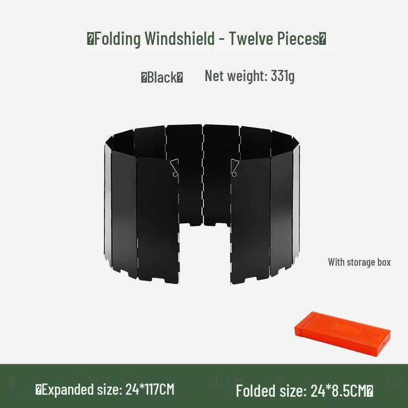 Portable Three-Fold Windshield Camping Stove - Large Heat Concentrator