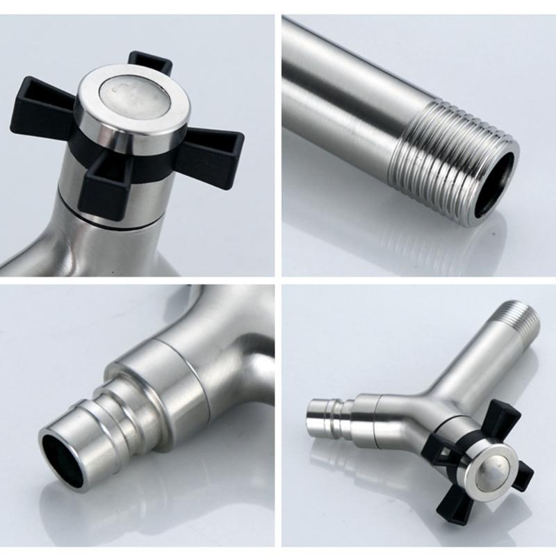 Strong Steel Laundry Faucet Quick Connection Valves Easy Setups Modern Styles Fast Open Valves for Washing Machine