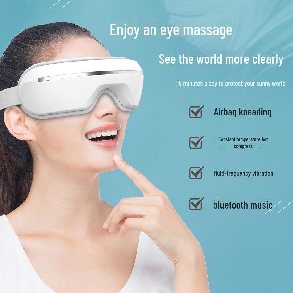 Portable Bluetooth Eye Massager: Relieves Fatigue with Folding, Smart Hot Compress Feature