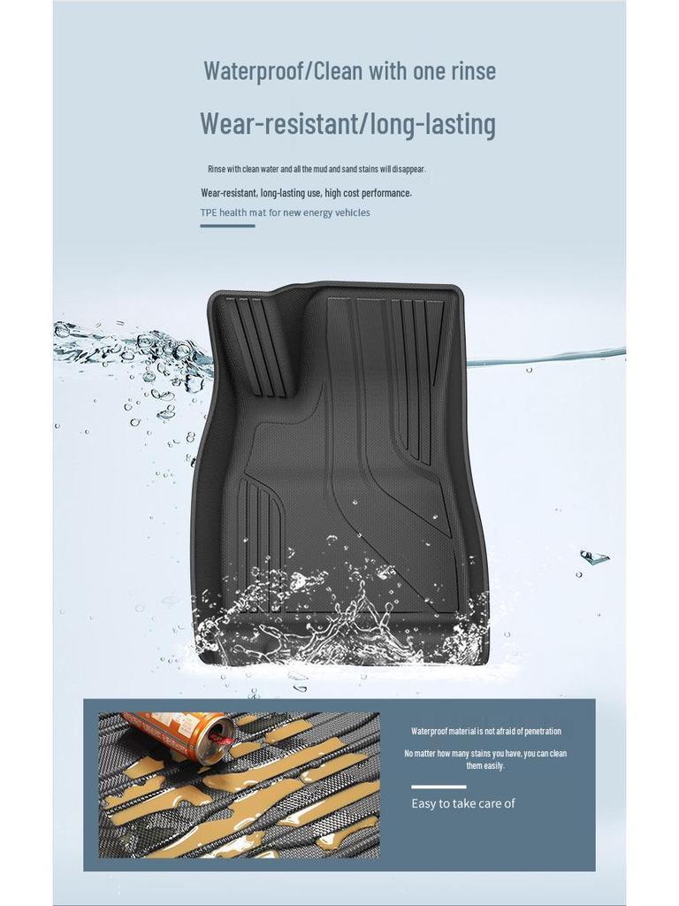 2023 Tesla Model 3 All-Inclusive TPE Floor Mats with High Edges