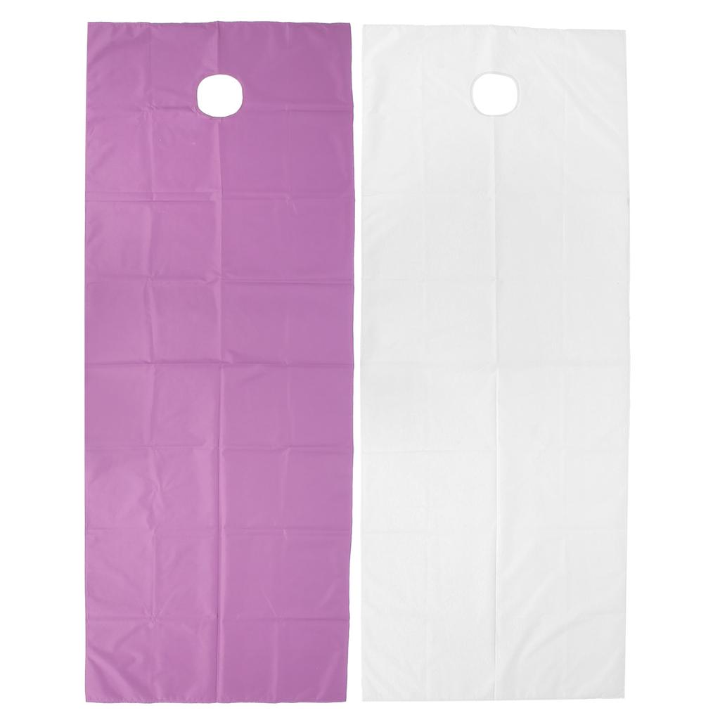 2 Stück Einweg-Bettlaken, atmungsaktiv, wasserdicht, Polyester, Massagebettbezug für Schönheitssalon(Weiß Lila )