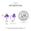 925 Silver Flower Hoop Earrings Fashion Zircon Circle Jewelry For Women Plant Series Gifts Accessories