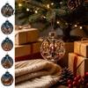 Reindeer And Gingerbread House Decor Glowing Christmas Ornament with Lanyard, Unique Styles Miniature Glass Pendant LED Indoor Tree Decorations Light,