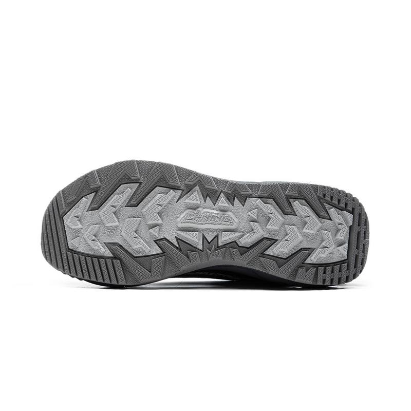 Li-Ning Yijie Lite 2.0 Comfortable Outdoor Wear-Resistant Support Low-Top Hiking Shoes Men Hiking Shoes Black Gray AHTU007-3