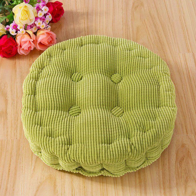 Luxuriöses rundes Kissen aus Kord für Terrasse, Auto, Büro und Sofa