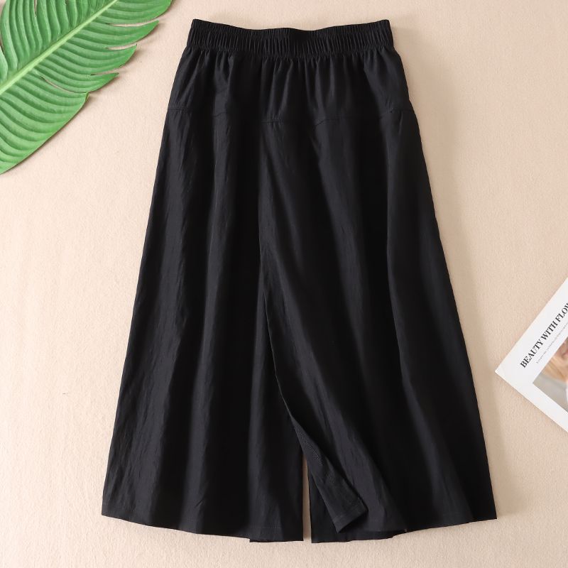 

T96 Yamamoto Straight-leg Casual Breathable High-Waisted Trousers Skirt Black M
