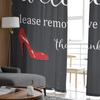 High Heels Red Tulle Curtains Balcony Room Fashion Printed Sheer Curtain Living Room Window Modern Decor