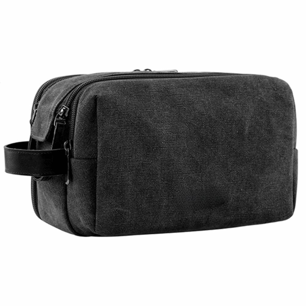 

Canvas Cosmetic Bag Solid Color Storage Bag Fashion Travel Toiletry Bag Daily Storage