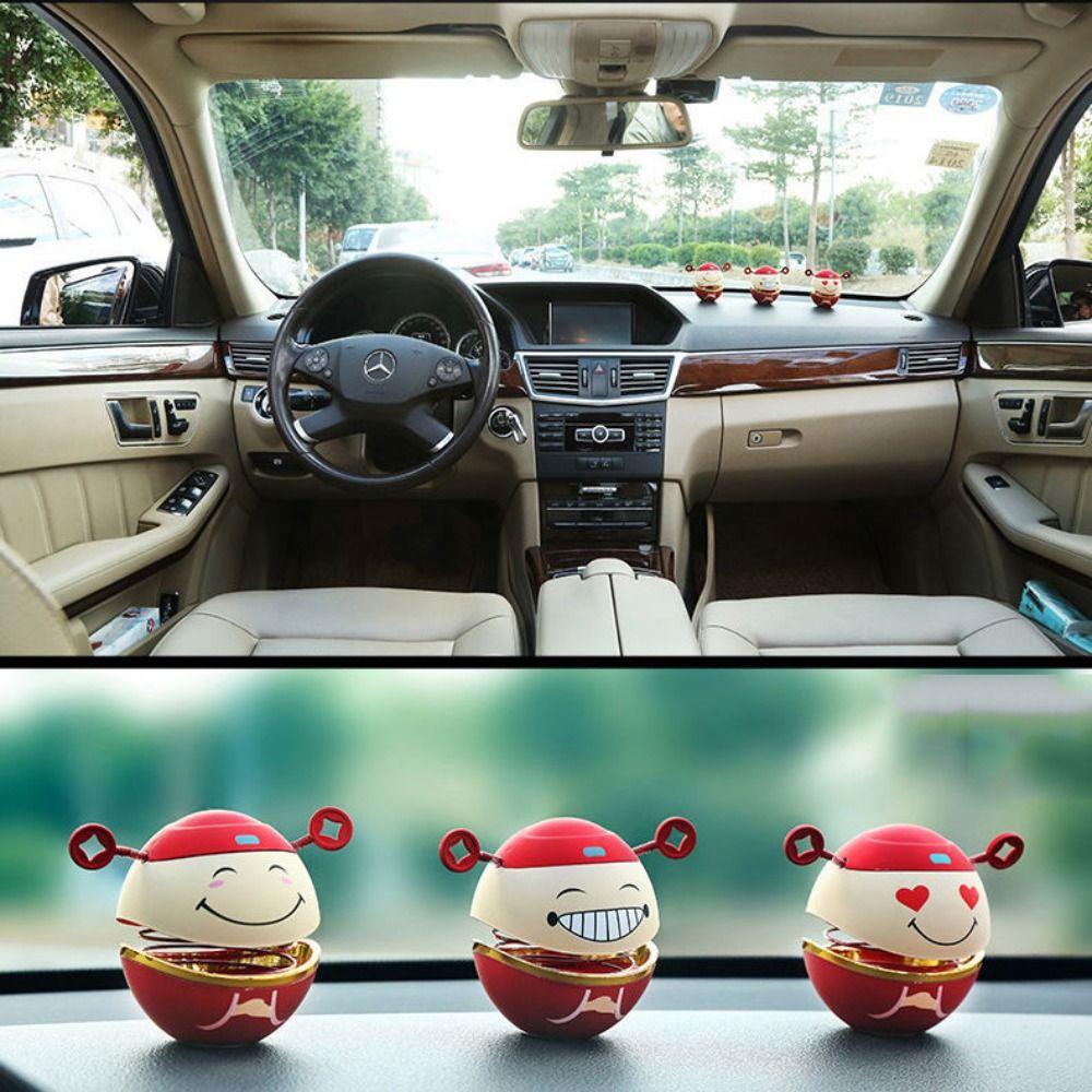 Car Bell Auto Interior Accessory Dopamine Desktop Ornament Creative Nodding Head Ornament  Office