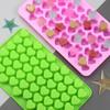 55 Compartment Heart Shape Silicone Candle Mold DIY Small Love Cake Chocolate Baking Mould Ice Tray Food Safe Kitchen Supplies