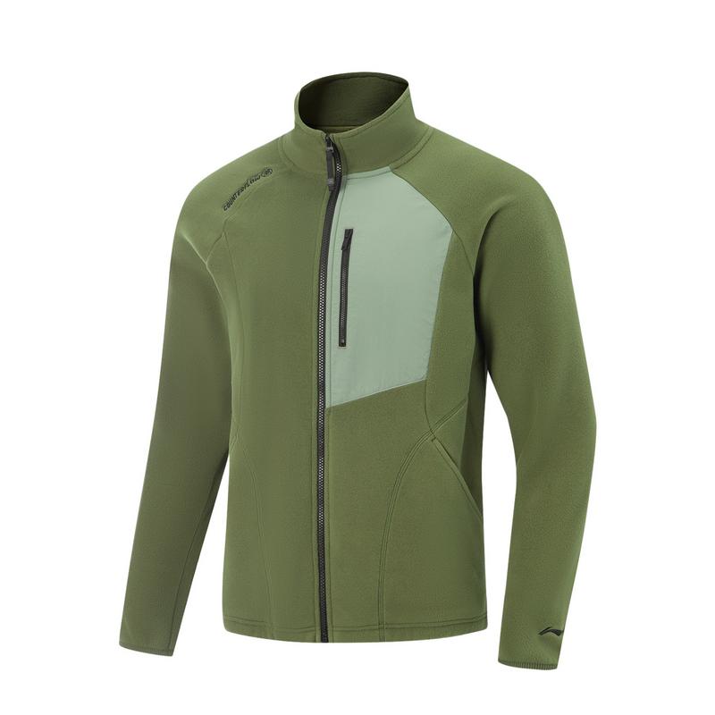 Li Ning Outdoor CF Tracing, Fleece Lined Thermal Water Repellent Loose Fit Cardigan Velvet feel Coat Men s AWDV917-2 3XL