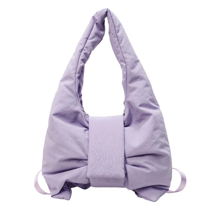 Women's bag 25 new personalized versatile bow nylon women's underarm bag shoulder messenger bag tote bag women