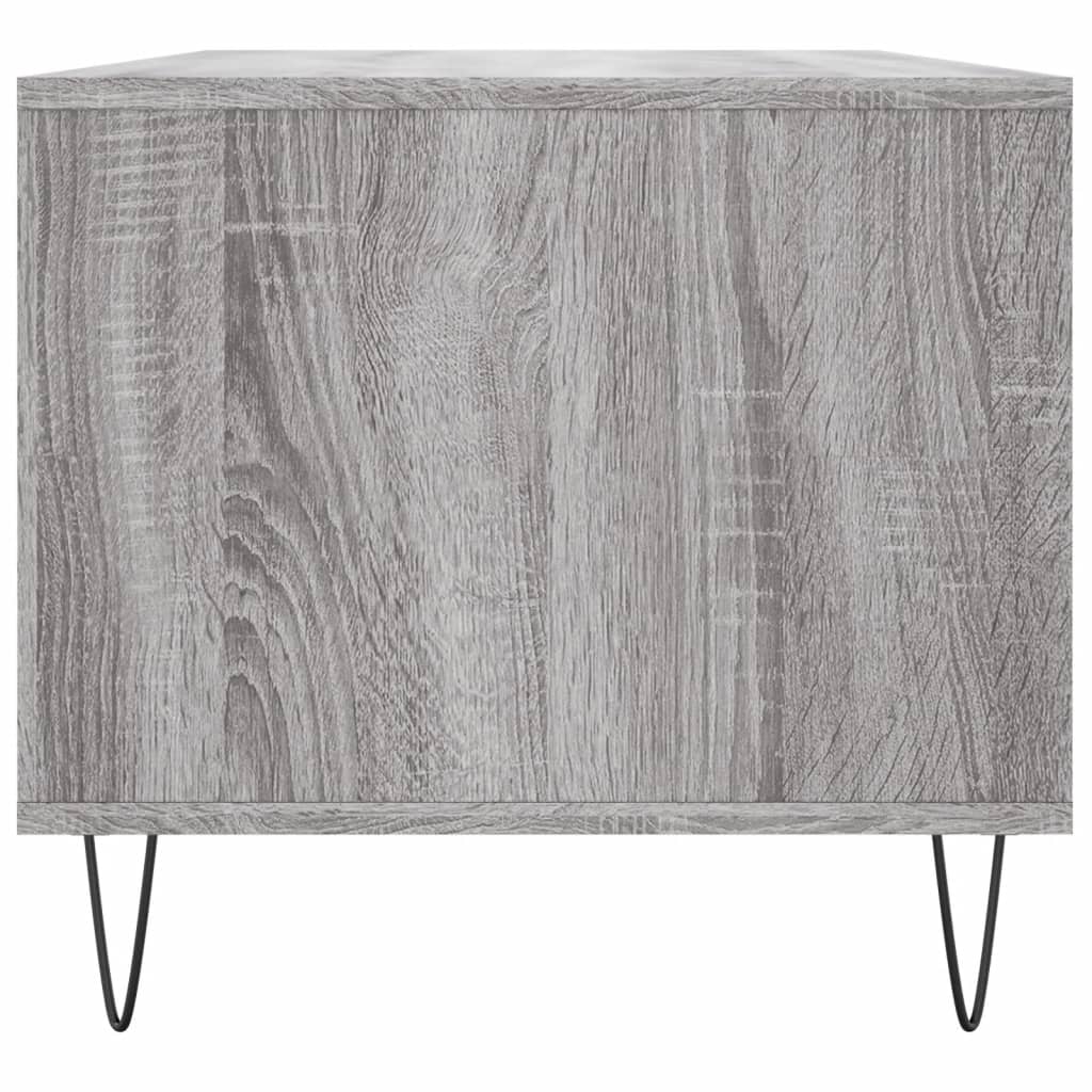 Vidaxl Coffee Table, Sonoma Grey Oak 90X49X45 Cm, Wood-Based