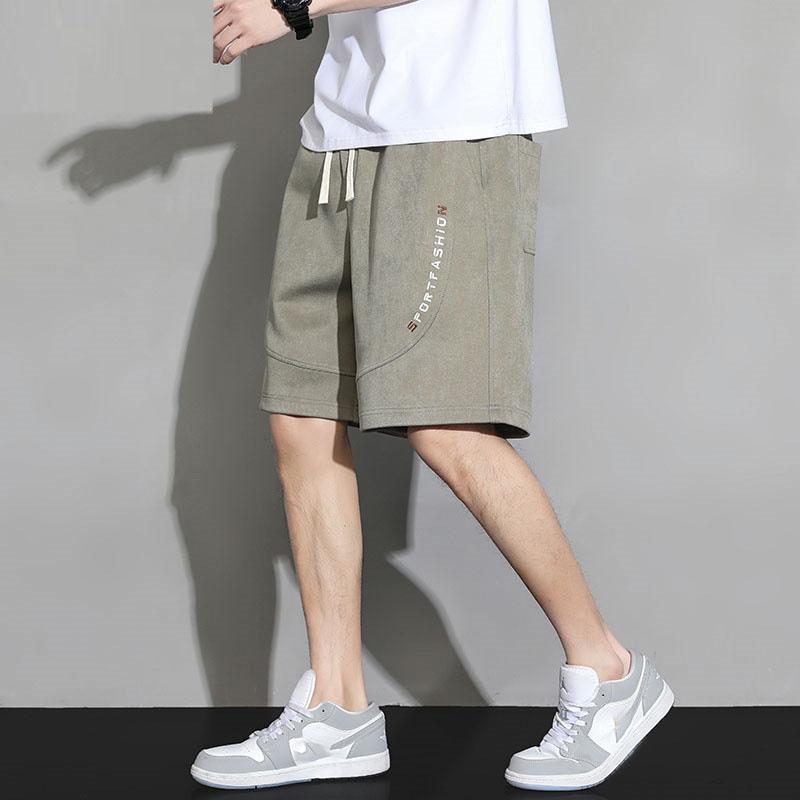 Summer Men's Sweat Shorts Knee-Length Straight Loose Short Pants Streetwear Drawstring Solid Color Casual Shorts Big Size 8XL