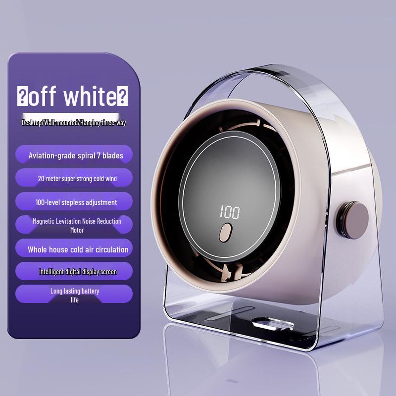 Portable High-Speed Leafless Smart Fan with Digital Display