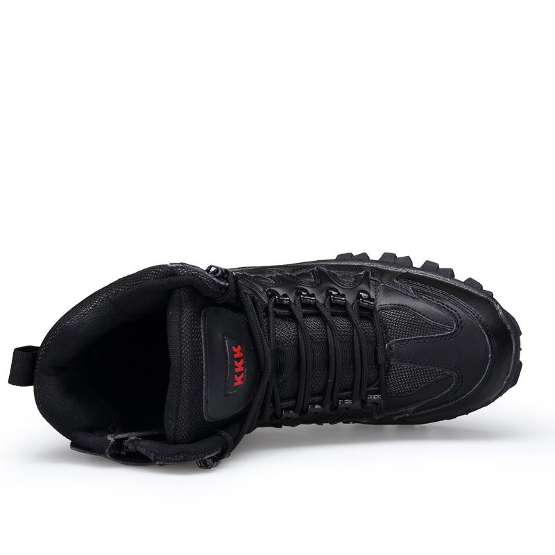Bottes de Combat Kaki Aventure Outdoor pour Hommes Grande Taille Chaussures de Randonnée Cross-country Jungle Bottes Désert