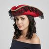 Podium Optreden Cosplay Piratenhoed Effen Kleur Westerse Cowboyhoed Grappige Kapiteinspet Dames