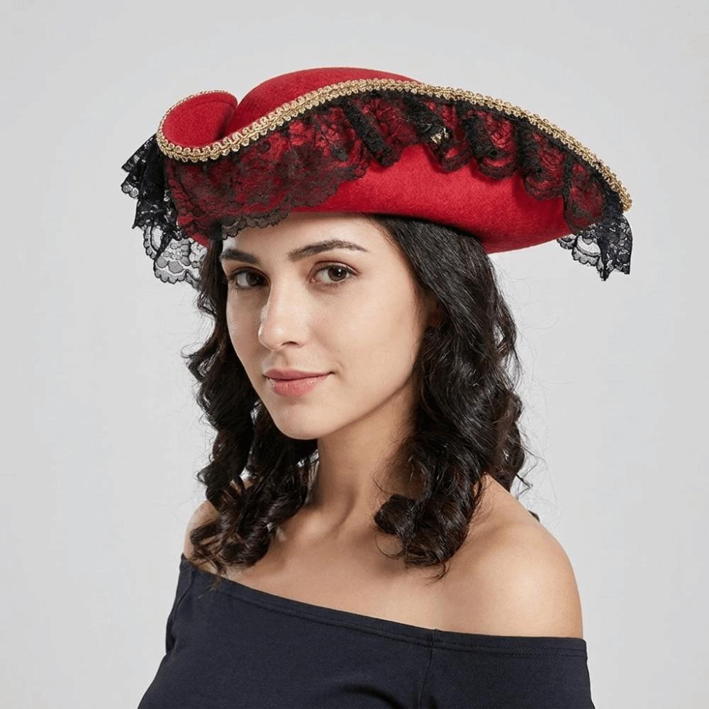 Podium Optreden Cosplay Piratenhoed Effen Kleur Westerse Cowboyhoed Grappige Kapiteinspet Dames