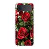 Beautiful Red Rose Flowers Phone Case For Samsung Galaxy Z Flip 3 4 5 Hard Folding Clear PC Bumper For Samsung Z Flip3 Cover
