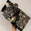 Black Lion White Tiger Stripe Water-Absorbent Quick-Drying Bathrobe Sports Shawl Towel Special Equipment and Supplies For Beach