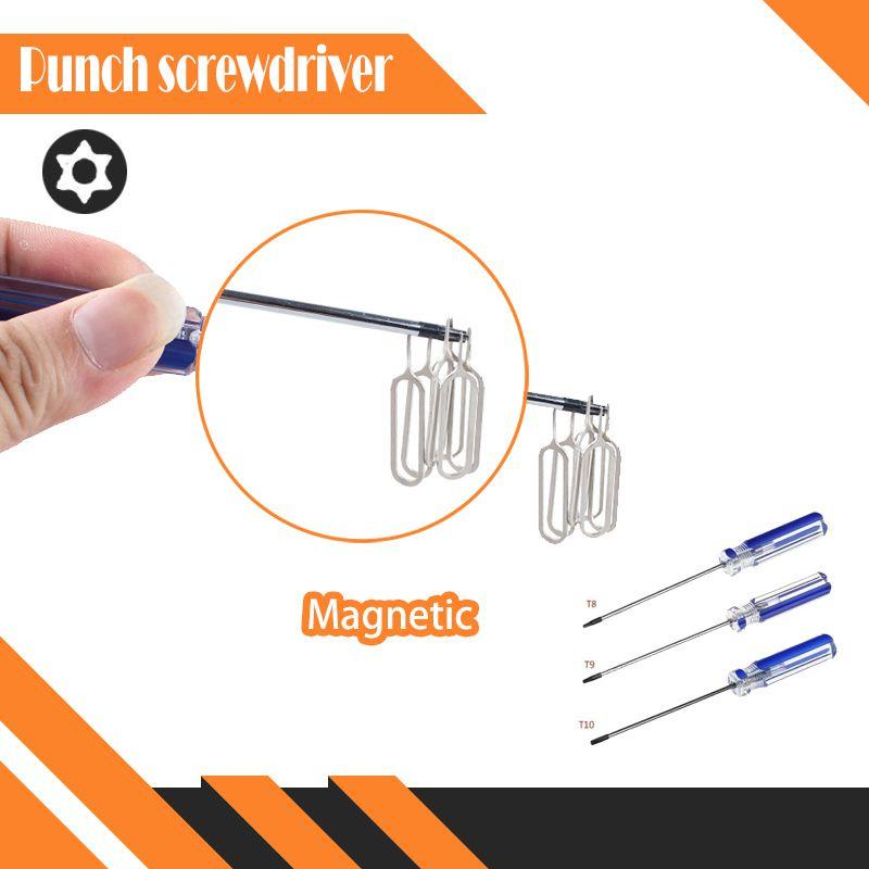 T8 T9 T10 Tamper Proof Screwdriver For Xbox Ps3 With Magnetic Steel Handle Design