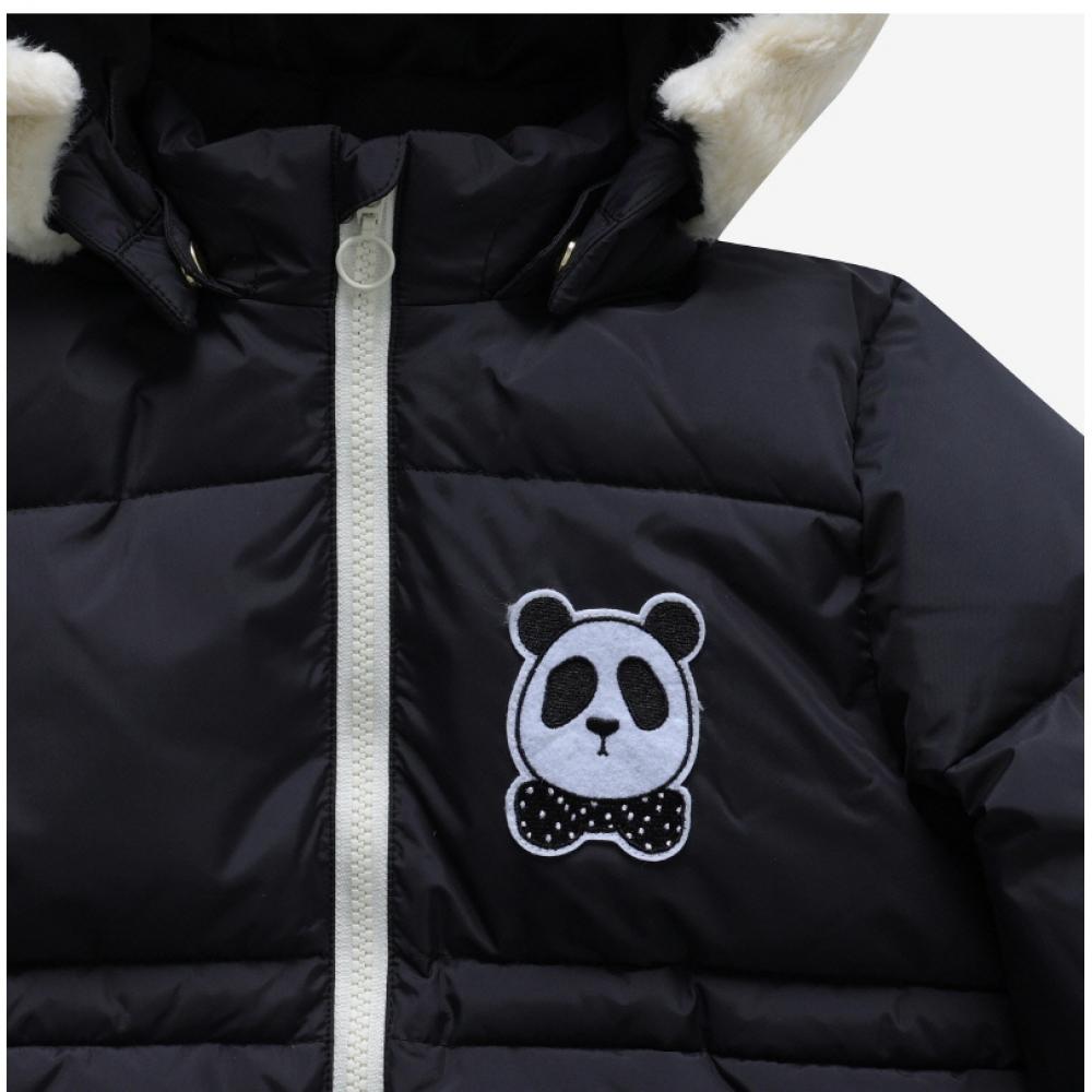 Mini Rodini 2271015199  Panda Hooded Puffer Jacket  Panda Puffer Kids Jacket