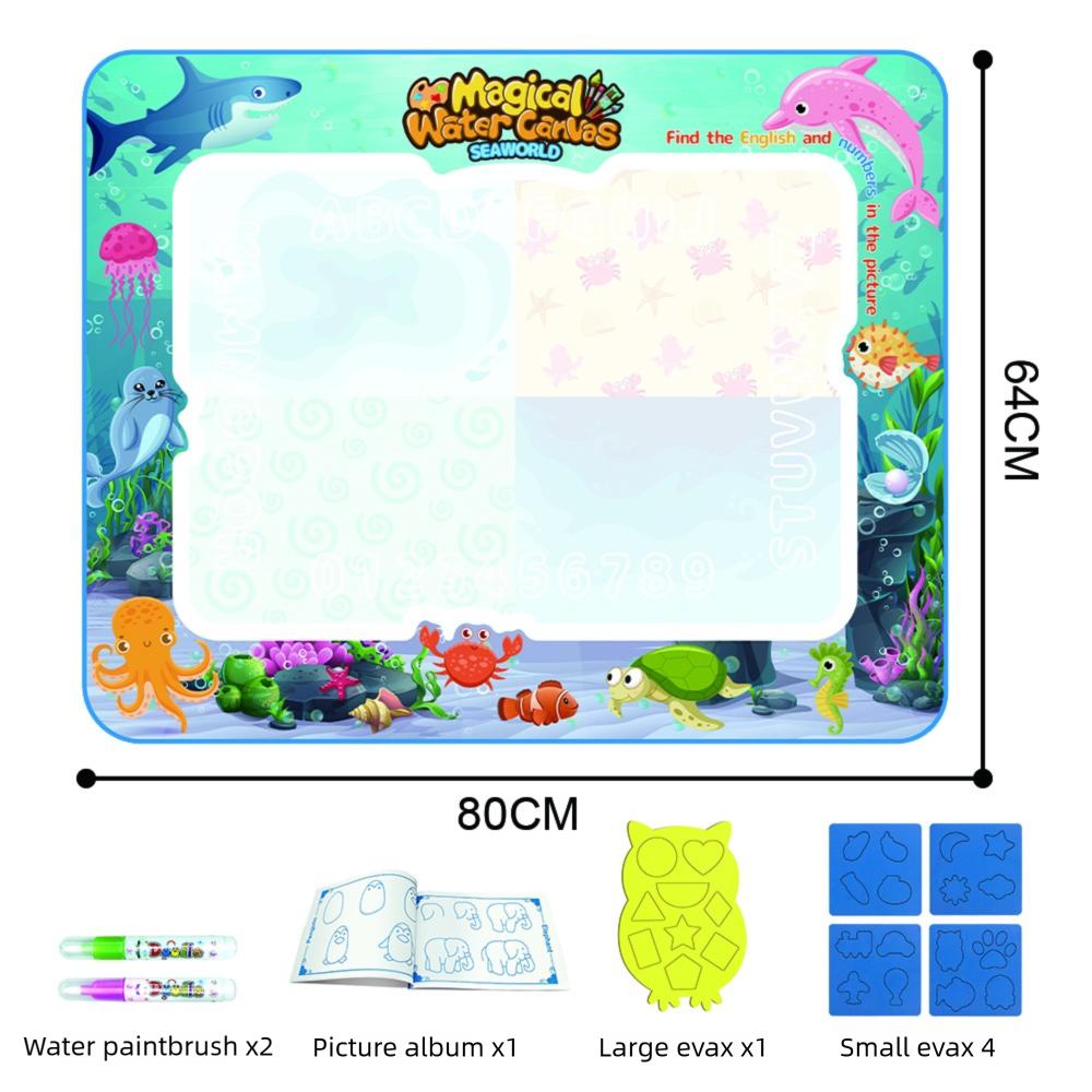 Alfombrilla Mágica para Dibujar con Agua Extra Grande Set de Juguetes para Garabatear con Agua Pizarra Juguetes Educativos para Niños Regalo para Niños Múltiples Tamaños