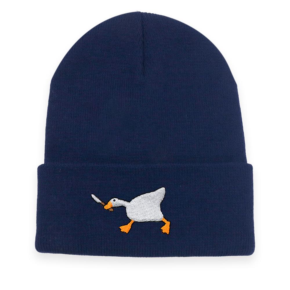 

Big Goose Embroidered Knitted Hat for Winter and Winter Warmth, Men s and Women s Hoodies, Unclimbed Knitted Hat, Outdoor One Size