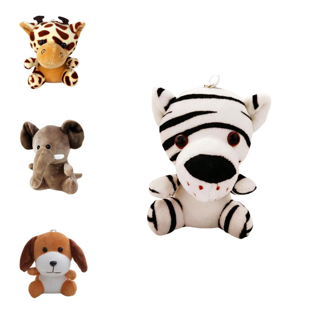 Wholesale Forest Animal Claw Machine Dolls Four Inch Tiger And Lion Plush Toys, Keychain Decorations And Accessories Plush, Pp Cotton, Customizable)