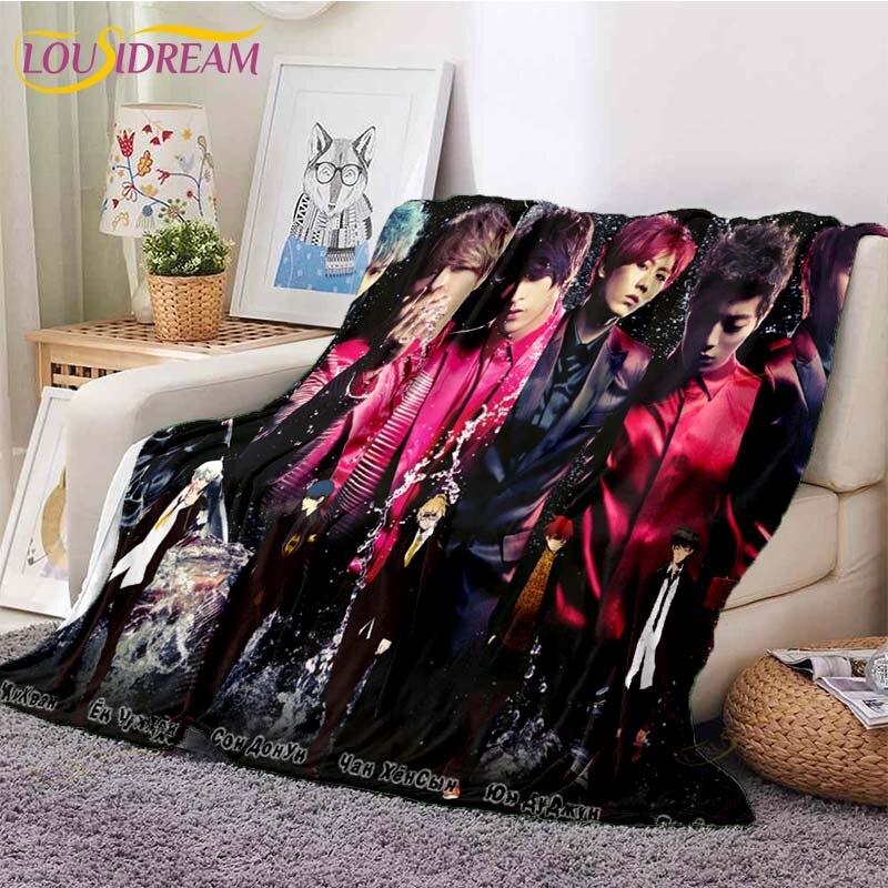 Newest Kpop Bangtan Boys Blanket Sofa Bed Blanket Super Soft Warm Blanket Cover Fleece Throw Blanket