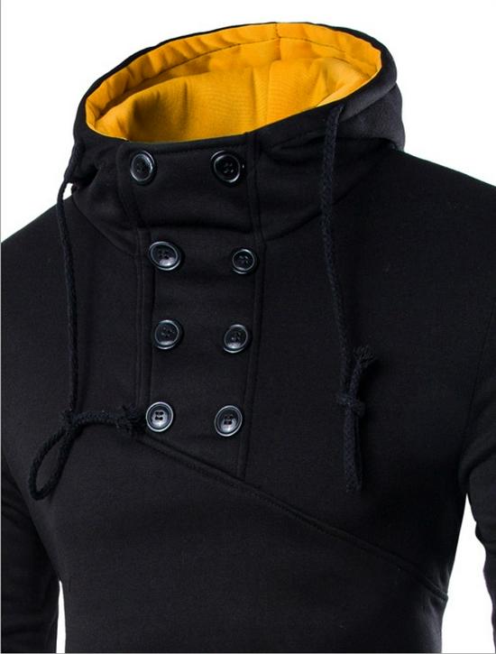 Men's Brushed Slim Fit Hooded Sweatshirt & Pullover Set