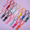 2Pcs Keychain Lanyard Two-Color Design Braided Rope Wrist Strap with Hanging Ring Keys Phone Bag Decor DIY Accessories