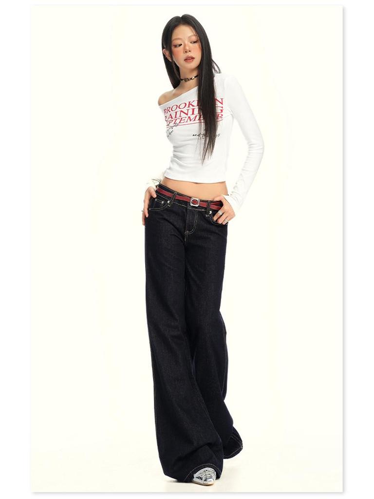 American Retro Wide-Leg Low-Waist Jeans - Autumn/Winter 2025 Collection