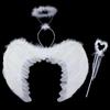 Conjunto de Asas de Pena de Anjo para Cosplay de Halloween e Fotografia
