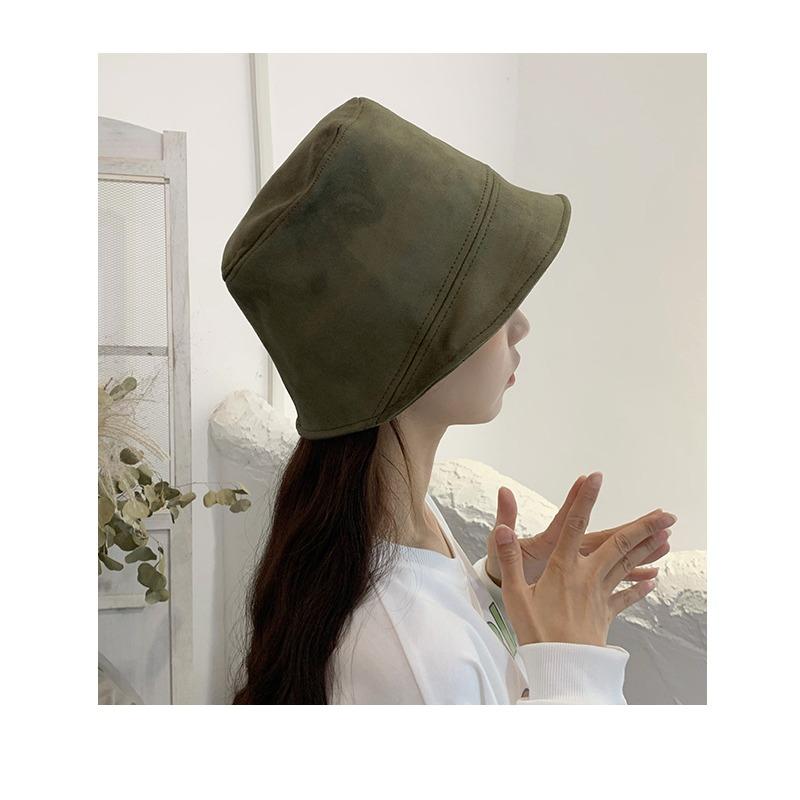 Hat for Women In Autumn and Winter Suede Fisherman Hat Solid Color Light Board Bucket Hat Men Trendy Outdoor Versatile Pot Hat Casual Versatile