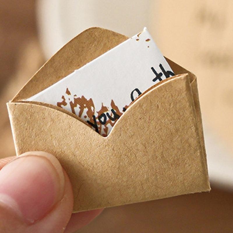 52Pcs Retro Stationary Letter Paper and Envelopes Set Tiny Heart Shape Envelope For Wedding Birthday Valentines Day