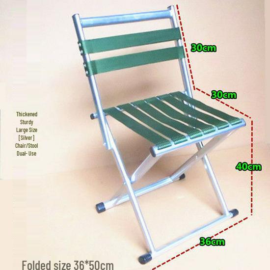 Compact Outdoor Folding Chair with Backrest - Portable for Fishing, Travel, and Street Stalls