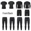 Men's Quick-Dry Sports Suit: Tight-Fitting Running & Basketball Three-Piece Set (Breathable Long Sleeve Top & Pants)