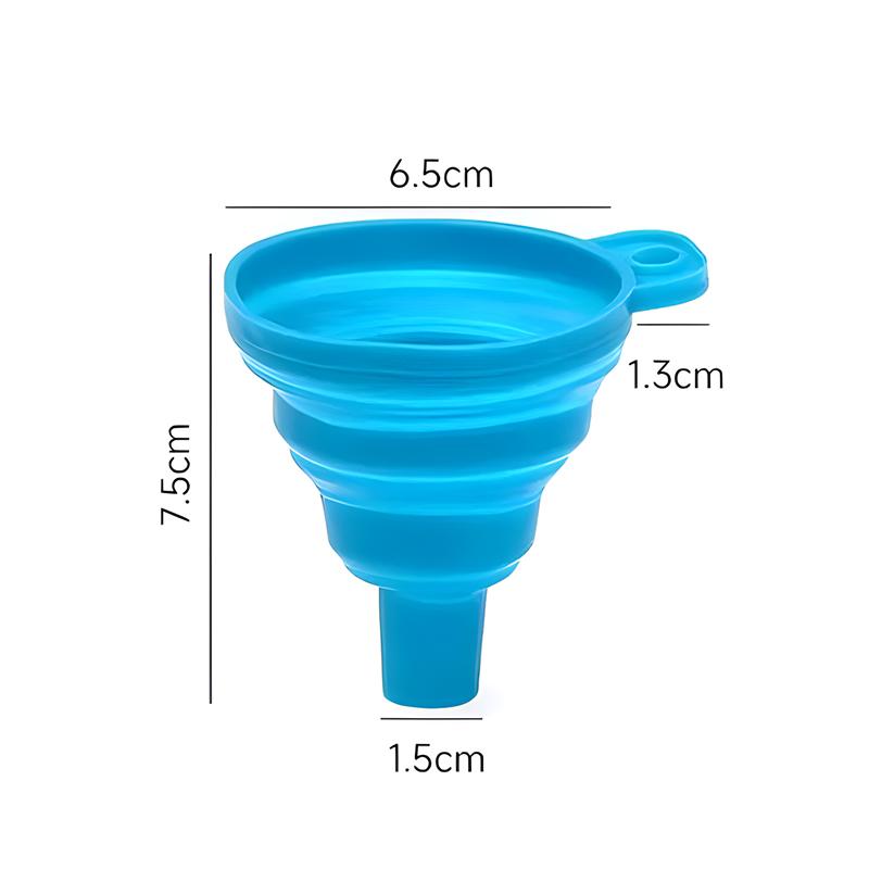 

WIKHOSTAR Складные воронки для наполнения бутылок Кухонные силиконовые воронки Пищевой TPR Складная воронка Кухонные гаджеты Наполнитель масла синий