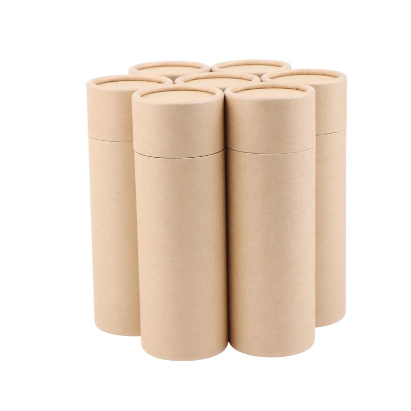 1/3/5/10 Piezas Tubos de Cartón Kraft Contenedores Redondos de Papel Kraft Para Lápices Lata de Té Café Cosméticos Manualidades Regalo