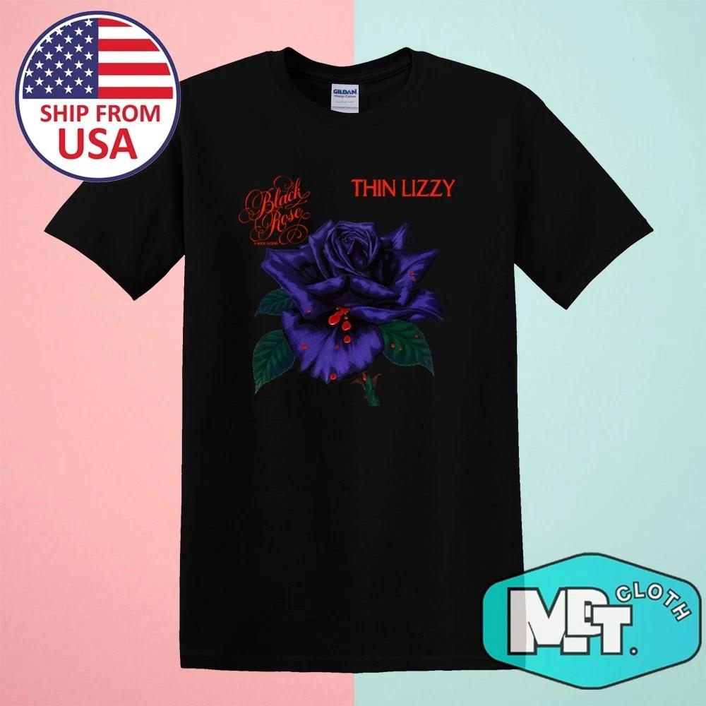 Thin Lizzy Black Rose Men s Black Size S-5XL 4XL