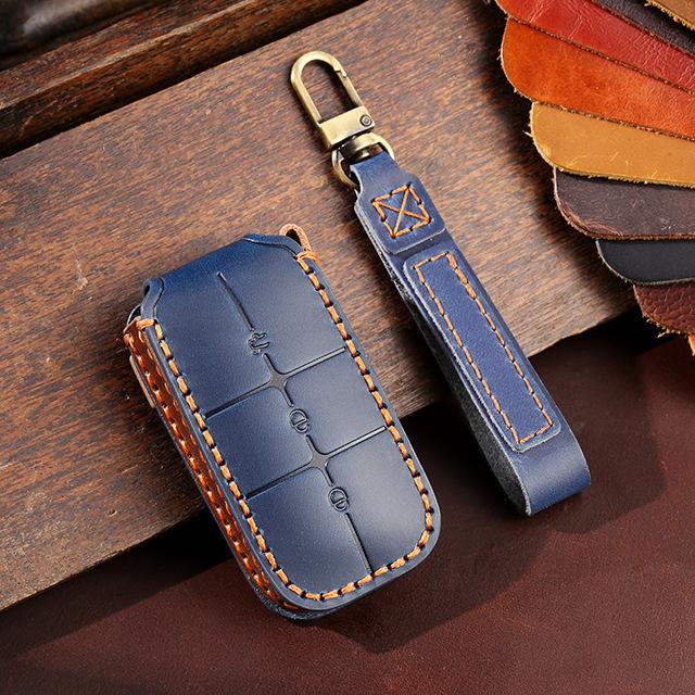 Leather Car Key Cover Keychain Holder Case Protector for Geely Galaxy L7 2023 L6 MAX 1.5T Plus AIR PRO 3 Buttons Smart Remote