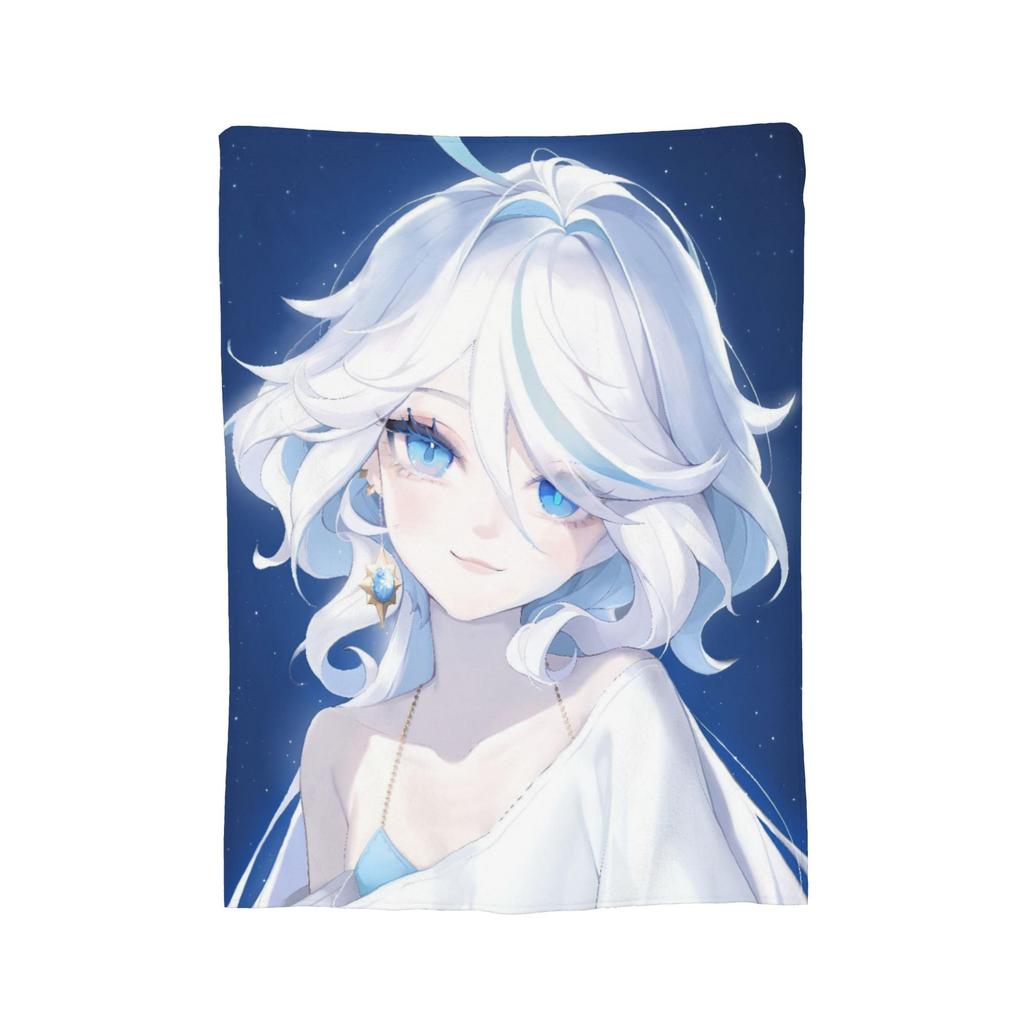 Furina Genshin Impact Blankets Fleece Summer  Portable Soft Throw Blanket for Home Outdoor Quilt