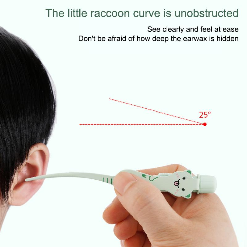 Baby Ear Cleaner Tweezer Soft Ear Picks Led Flash Light Ear Wax Curette Picker Ear Cleaning Tools Ear Wax Dig Removal Earpick