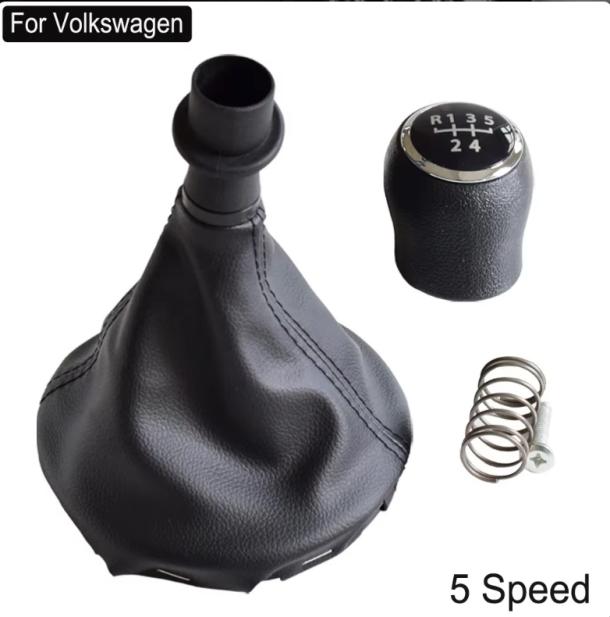 Full Kit Leather Gear Shift Knob Boot Cover for Volkswagen VW Transporter T5 T5.1 T6 MKV 03-2011 5/6 Speed Gaiter Knobs