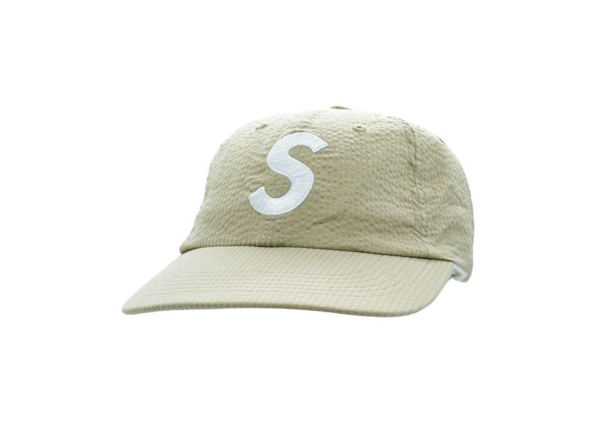 Supreme Seersucker S Logo 6-Panel Tan One-Size
